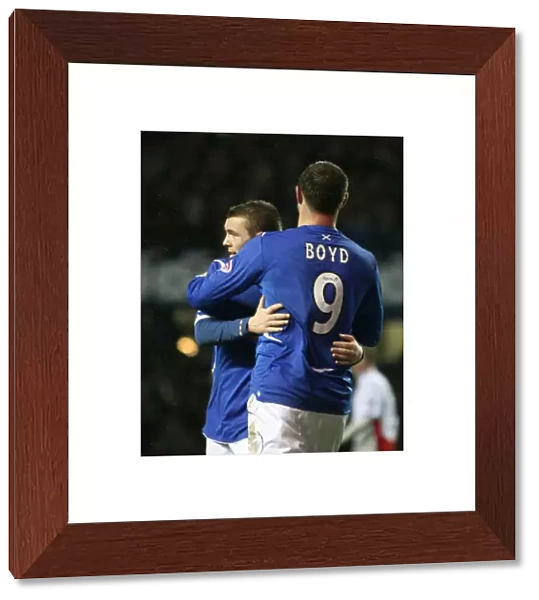 Rangers: John Fleck and Kris Boyd Celebrate Glory in 3-1 Victory over Falkirk (Clydesdale Bank Premier League)