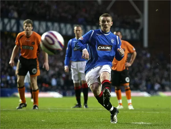 John Fleck Scores Penalty: Rangers Lead 2-0 Against Dundee United (Clydesdale Bank Premier League, Ibrox Stadium)