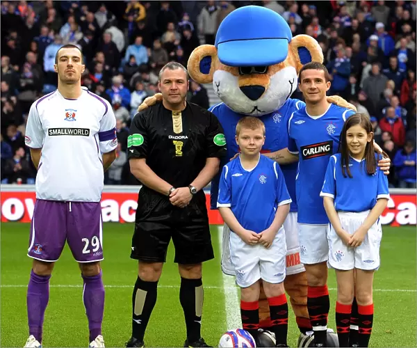 Triumphant Rangers Mascot Celebrates Clydesdale Bank Premier League Victory over Kilmarnock (3-1)