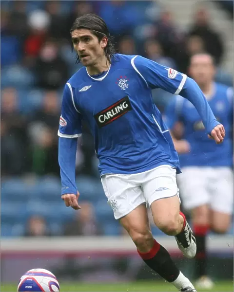 Pedro Mendes Scores the Fifth Goal in Rangers 5-1 Scottish Cup Victory over Hamilton (Ibrox, 6th Round)
