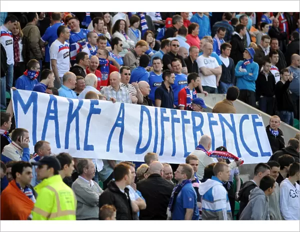 Make a Difference: Rangers Fans Celebrate 3-2 Victory over Hibs