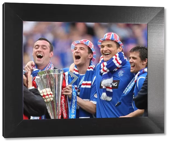 Rangers Football Club: Champions 2008-09 - Decider Victory: McGregor, Ferguson, McCulloch, and Novo Celebrate