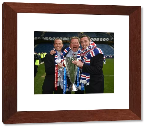 Rangers Football Club: 2008-09 Champions - Triumphant Moment with Allan McGregor, Ally McCoist, and Kenny Miller and the League Trophy