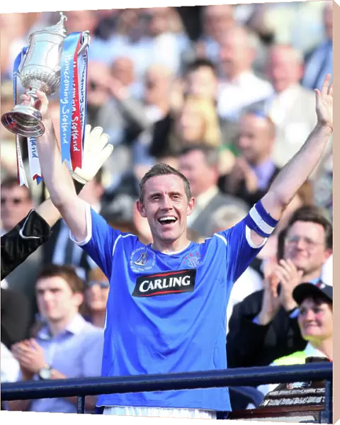 Rangers Football Club: Scottish Cup Victory - David Weir Celebrates with the Trophy (2009 Homecoming Final, Hampden Park vs Falkirk)