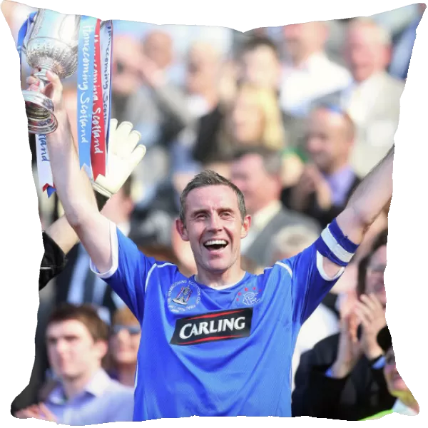 Rangers Football Club: Scottish Cup Victory - David Weir Celebrates with the Trophy (2009 Homecoming Final, Hampden Park vs Falkirk)