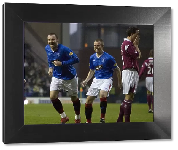 Triumphant Moment: Kris Boyd and Kenny Miller's Goal Celebration - Rangers 3-0 Victory over St. Johnstone at Ibrox