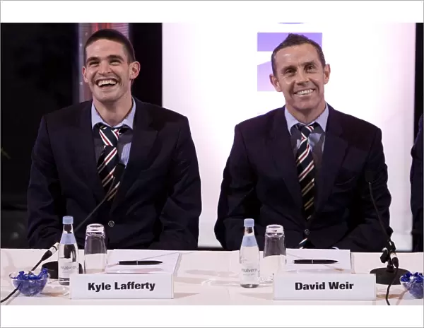 Rangers Football Club: Kyle Lafferty and David Weir at the 2009 Junior AGM