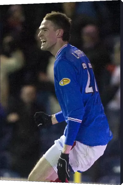 Rangers Kyle Lafferty's Euphoric Moment: 6-1 Victory Over Motherwell at Ibrox Stadium (Clydesdale Bank Premier League)