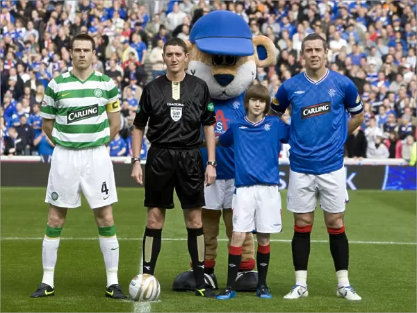 Exciting 2-1 Rangers Victory over Celtic: Mascots Jubilant Celebration at Ibrox Stadium