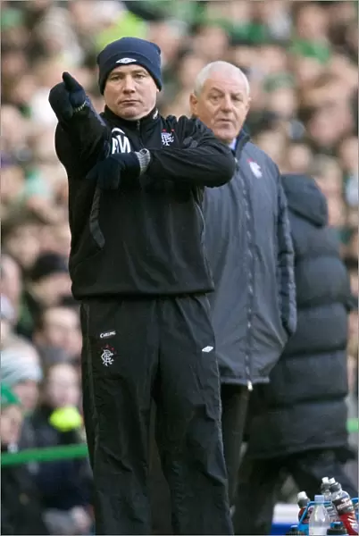 Ally McCoist Gives Instructions: Celtic vs Rangers, Clydesdale Bank Premier League, 1-1 Stalemate at Celtic Park