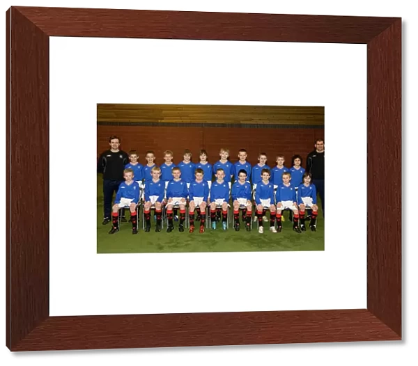 Rangers Under 10s Soccer Team: Training Session at Murray Park with Coaches David Hendry and Jim McNee and Players Andy Boyd, Bradley Barrett, Cameron Wray, Jack Thompson, Matthew Innes, Nathan Brown, Lewis Mayo, Jordan Houston, Scott Gray, Craig Pignatiello, Stephen Kelly, Matthew Shiels, John McCrae, Patrick McCartney, Billy Gilmour, Jack Pow, Tom McKenzie, Dylan Patterson, and Grant Savoury