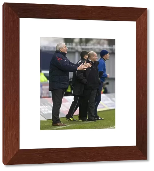 Rangers Manager Walter Smith Strategizes at St Mirren Park during Scottish Cup Fifth Round Match (0-0)