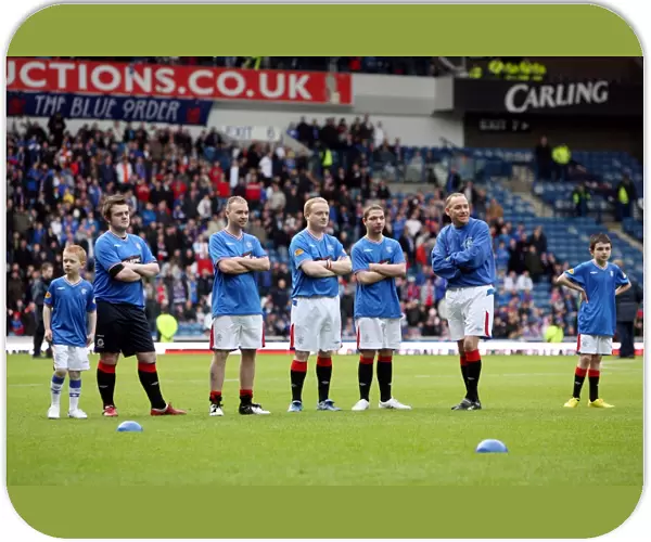 Rangers at Ibrox: Half Time - Penalty Takers Prepare (3-1 Lead) - Scottish Premier League