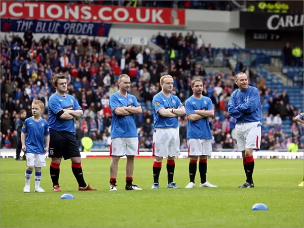 Rangers at Ibrox: Half Time - Penalty Takers Prepare (3-1 Lead) - Scottish Premier League