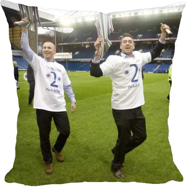 Rangers Football Club: Title-Winning Celebration at Ibrox - Kenny Miller and Allan McGregor, SPL Champions 2009-2010
