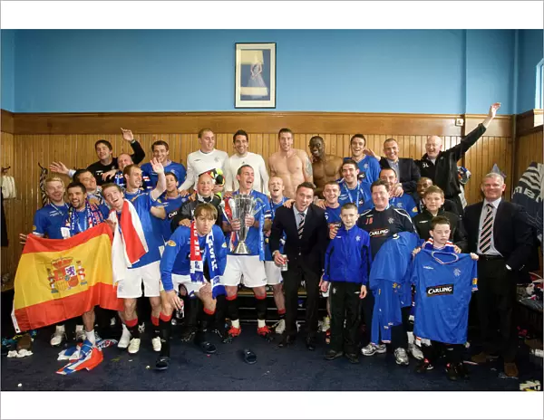 Rangers Football Club: SPL Champions - Triumphant Moment in the Ibrox Stadium Dressing Room