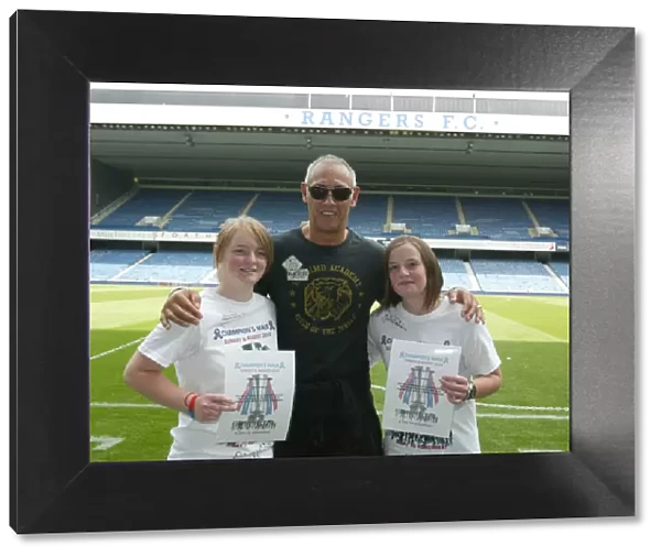 Rangers Football Club: Champions Walk 2010 - Celebrating Victory with Mark Hateley and Fans: Triumphant Certificate Presentation