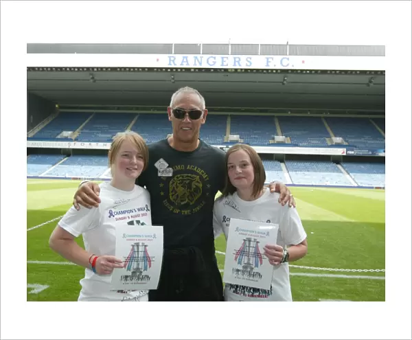 Rangers Football Club: Champions Walk 2010 - Celebrating Victory with Mark Hateley and Fans: Triumphant Certificate Presentation