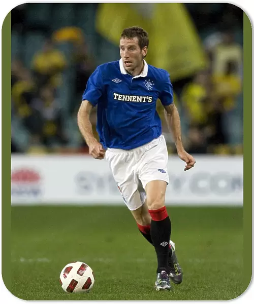 Rangers Kirk Broadfoot in Action against AEK Athens at Sydney Festival of Football 2010