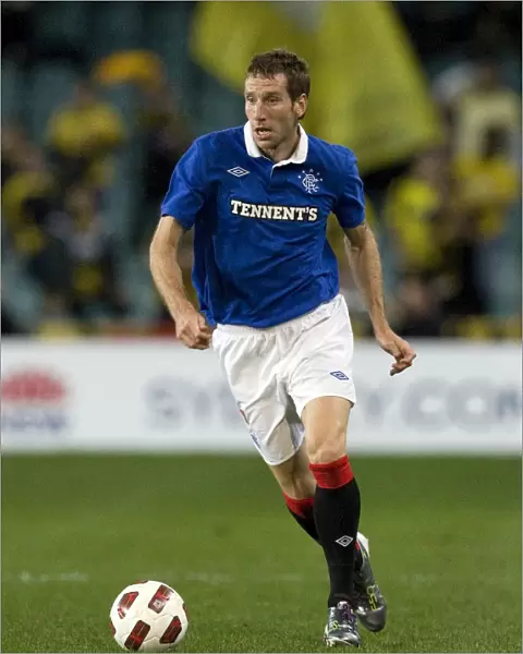 Rangers Kirk Broadfoot in Action against AEK Athens at Sydney Festival of Football 2010
