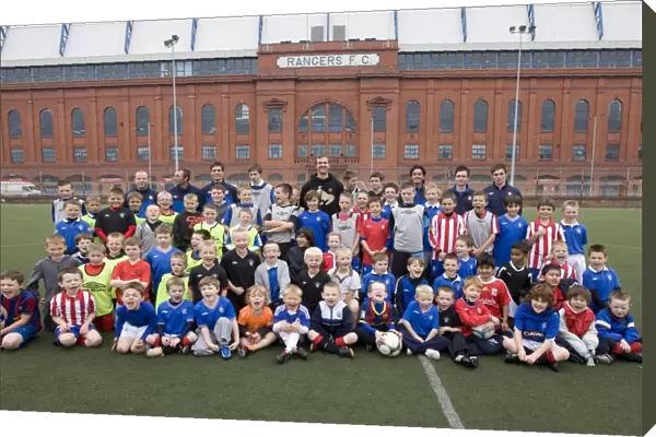 Rangers Football Club: October Soccer School at Ibrox - Andy Webster Engages with Excited Kids