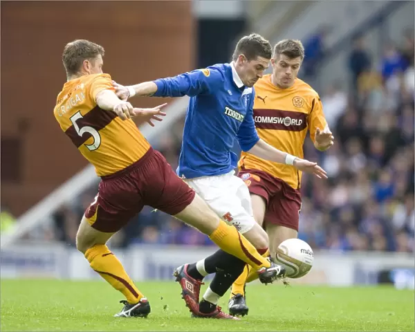 Rangers Kyle Lafferty Scores Thrilling Goal Against Motherwell's Craigan and Murphy in 4-1 Ibrox Victory