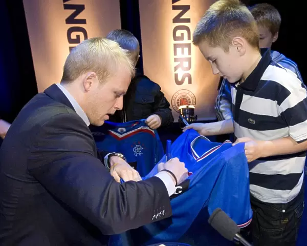 Rangers Football Club: Steven Naismith Interacts with Fans at the 2010 Junior AGM Signing Session