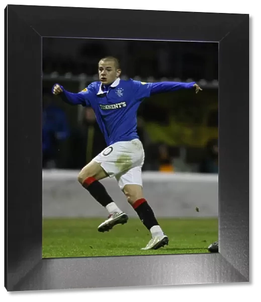 Rangers Vladimir Weiss: Unstoppable in a 4-1 Scottish Premier League Thrashing - Celebrating His Third Goal Against Motherwell