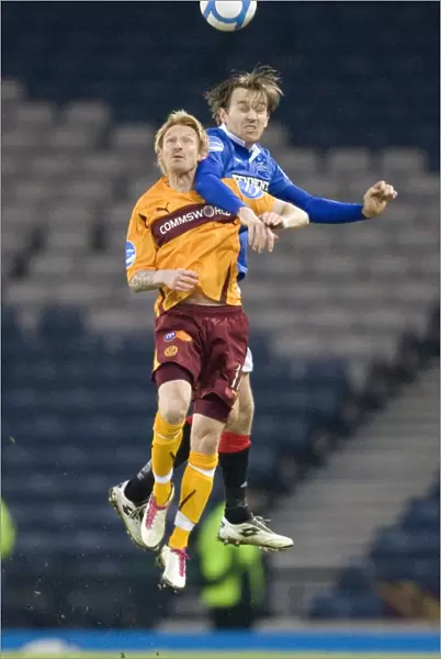 Sasa Papac's Decisive Header: Rangers Secure 2-1 Victory over Motherwell in Co-operative Insurance Cup Semi-Final at Hampden Park