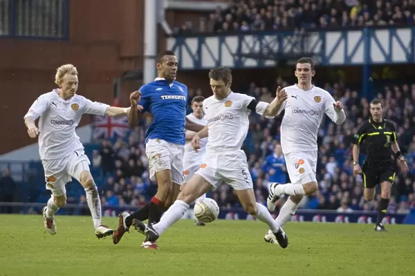 Rangers Kyle Bartley vs. Stephen Craigan: A Clash in Rangers 6-0 Victory over Motherwell at Ibrox Stadium
