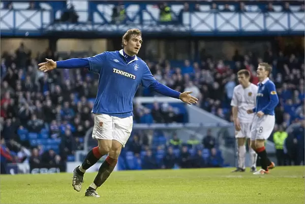 Rangers Nikica Jelavic Scores a Hat-trick and an Own Goal: 6-0 Thrashing of Motherwell at Ibrox Stadium
