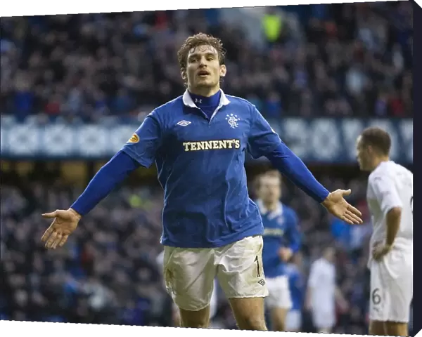 Rangers Nikica Jelavic Scores a Hat-trick Plus: 6-0 Victory Over Motherwell at Ibrox Stadium