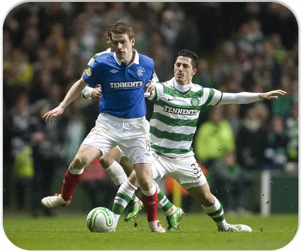 Steven Davis vs. Beram Kayal: A Clash in the Fifth Round Replay of the Scottish Cup - Celtic's 1-0 Lead over Rangers