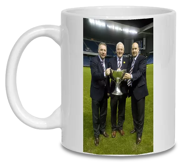 Rangers Football Club: Ally McCoist, Walter Smith, and Kenny McDowall Celebrate Co-operative Cup Victory at Ibrox Stadium (Exclusive)