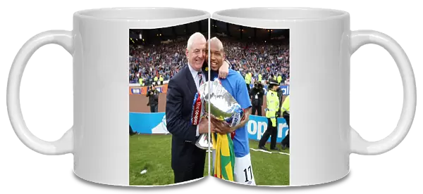 Rangers Football Club: Walter Smith and El Hadji Diouf Celebrate Co-operative Cup Victory over Celtic (2011)