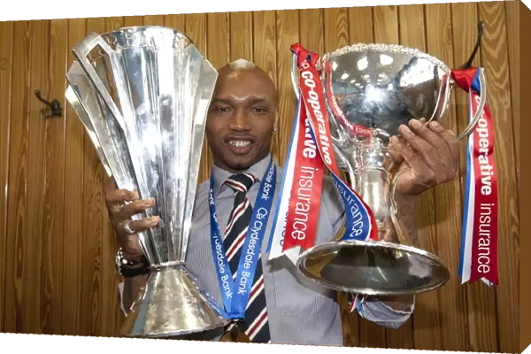 Rangers Football Club: El Hadji Diouf Celebrates SPL and League Cup Double Victory (2010-11)