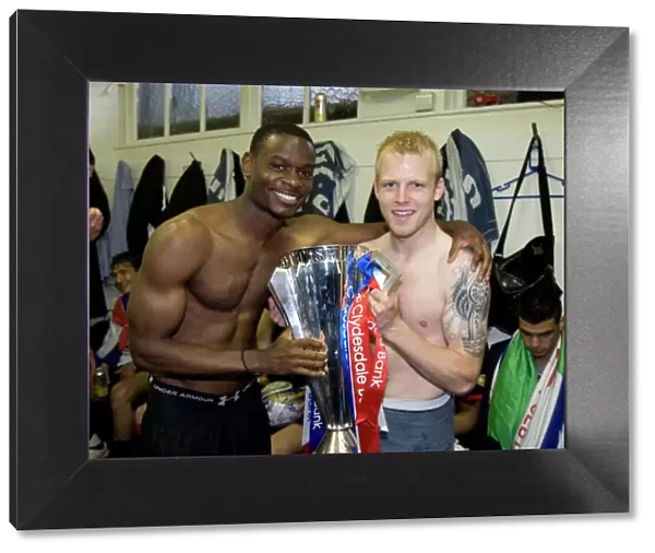 Rangers Football Club: Champions 2010-11 - Mo Edu and Steven Naismith's Triumphant Dressing Room Celebration