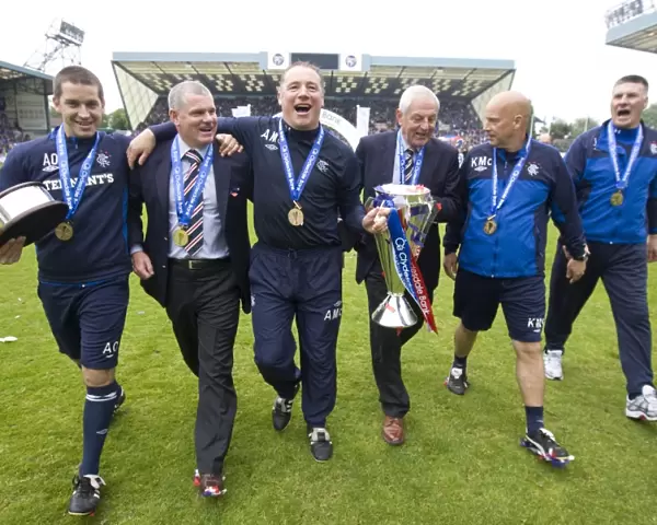 Rangers Football Club: 2010-11 Scottish Premier League Champions - Triumphant Coaching Staff Celebration