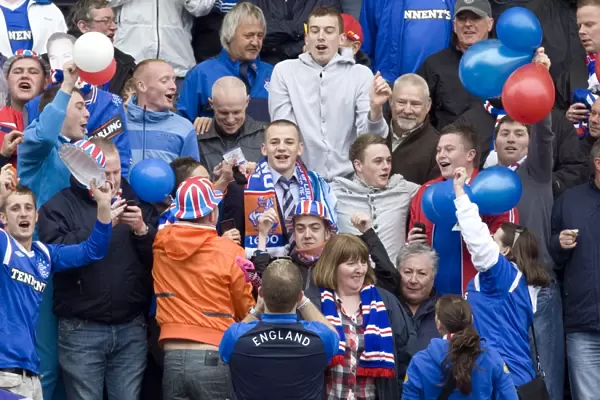 Rangers Football Club: Vladimir Weiss Joins Ecstatic Fans at Rugby Park before 2010-11 SPL Championship Kick-off