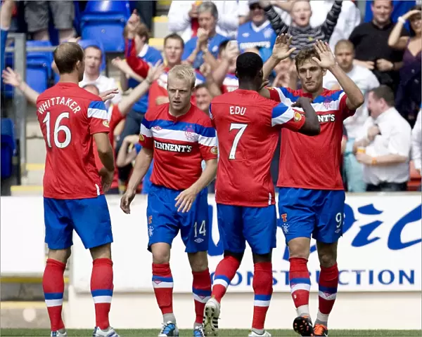 Rangers Nikica Jelavic: 9th Goal - Glorious Celebration After 2-0 Win Against St. Johnstone (Scottish Premier League)