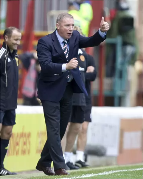 Ally McCoist and Rangers Celebrate 3-0 Scottish Premier League Victory Over Motherwell at Fir Park