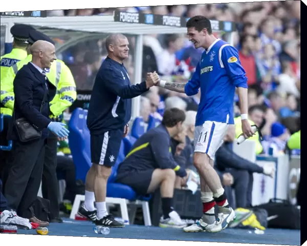 Ian Durrant Congratulates Kyle Lafferty: Rangers Victory Moment vs. Celtic in Scottish Premier League