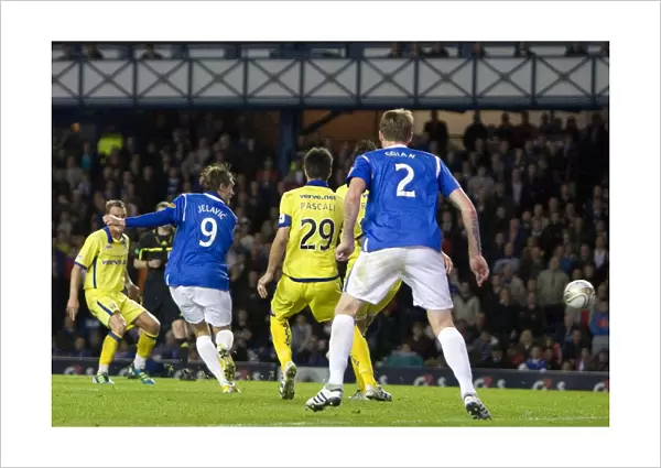 Rangers Nikica Jelavic Scores the Opener: 2-0 Victory over Kilmarnock in the Scottish Premier League at Ibrox Stadium