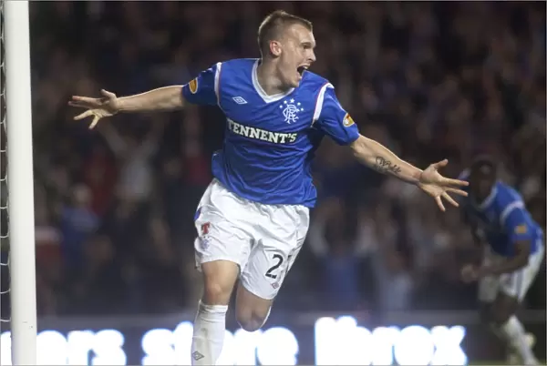 Rangers Gregg Wylde Scores the Second Goal: 2-0 Victory over Kilmarnock (Clydesdale Bank Scottish Premier League, Ibrox Stadium)