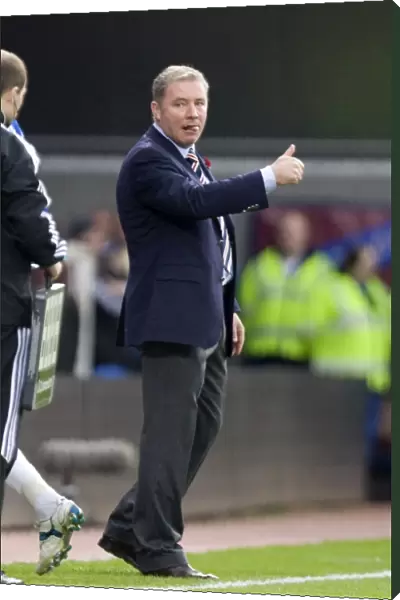 Rangers Ally McCoist Celebrates 0-2 Victory Over Heart of Midlothian at Tynecastle Stadium