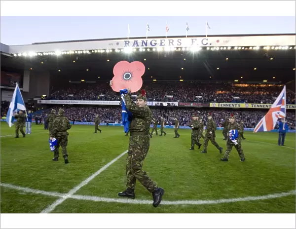 Rangers Football Club: A Salute to Armed Services Personnel and Erskine Veterans at Ibrox Stadium on Remembrance Day (300 in Attendance, Rangers 3-1 Dundee United)