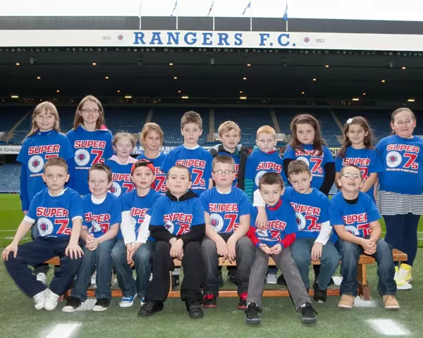 Rangers Youngsters and St. Mirren School Kids Before Clydesdale Bank Scottish Premier League Match, October 2011