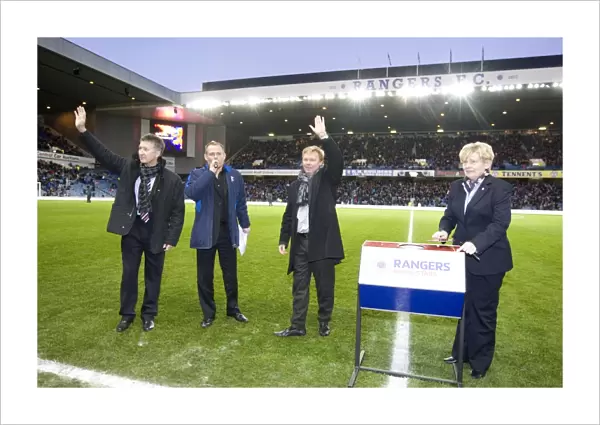 Rangers Legends Derek Parland and Maurice Johnston Reunite at Ibrox: A Nostalgic Half-Time Moment during Rangers FC vs Inverness Caley Thistle (2-1) in the Scottish Premier League