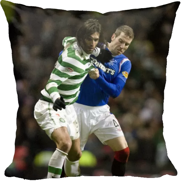 Pivotal Clash: Kirk Broadfoot vs Georgios Samaras - A Turning Point in the 1-0 Celtic Victory over Rangers in the Clydesdale Bank Scottish Premier League