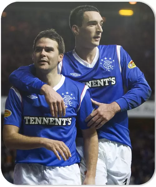 Rangers: Healy and Wallace Celebrate 3-0 Goal Victory Over Motherwell at Ibrox Stadium
